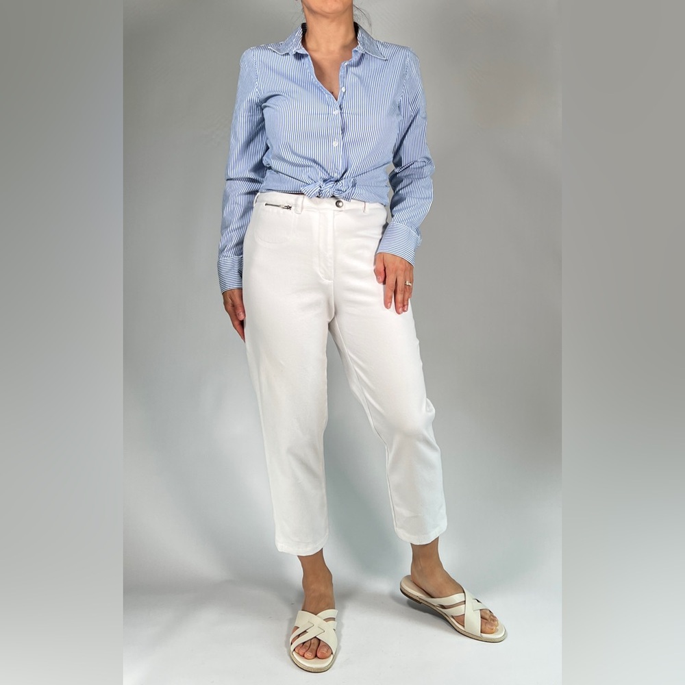 Lauren Ralph Lauren Womans Capris White Ankle Cropped Pants Size 8P